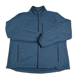 L.L.Bean Slightly Fitted Sweater Fleece Full Zip Jacket Men XL Blue 291673‎